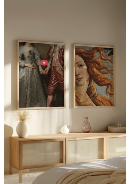 Alternatif Sanat 2'li Ahşap Çerçeveli Poster, Tablo Seti No:13 modelleri