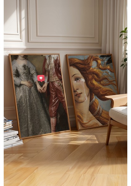 Alternatif Sanat 2'li Ahşap Çerçeveli Poster, Tablo Seti No:13 fırsatları