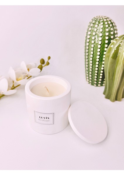 Çikolata Kokulu Mum, Dekoratif Bardak Mum, Dikey Formda Tek Fitilli