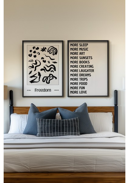 Iskandinav 2'li Siyah Çerçeveli Poster, Tablo Seti No:8 fiyatları