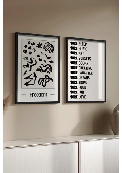 Iskandinav 2'li Siyah Çerçeveli Poster, Tablo Seti No:8 modelleri