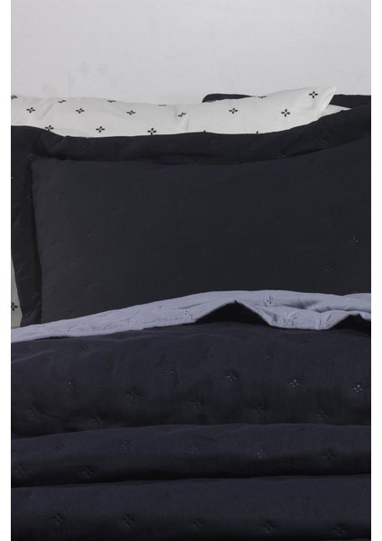 Washed Soft Çift Taraflı 6 Parça Çeyiz Seti Antrasit modelleri