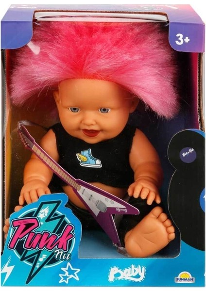 Punkçı Bebek Figürü 25 cm - Pembe Saçlı fiyatları
