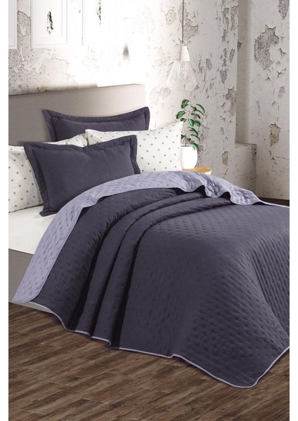 Washed Soft Çift Taraflı 6 Parça Çeyiz Seti Gri