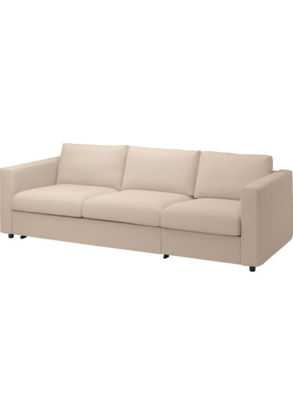 3'lü Yataklı Kanepe, Hallarp Bej, Sert Yataklı, Dar Kolçaklı fiyatları