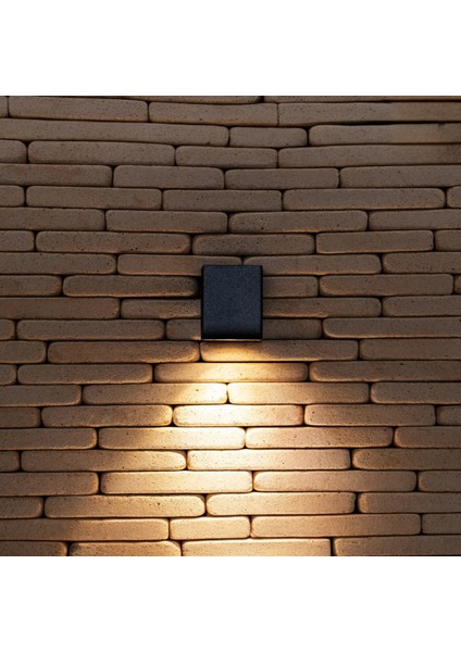 Tek Yön Dış Mekan Aplik, Alüminyum Gövde, Temperli Cam, Mat Siyah, GU10 LED 5W Ampul Dâhil modelleri