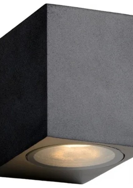 Tek Yön Dış Mekan Aplik, Alüminyum Gövde, Temperli Cam, Mat Siyah, GU10 LED 5W Ampul Dâhil indirimleri