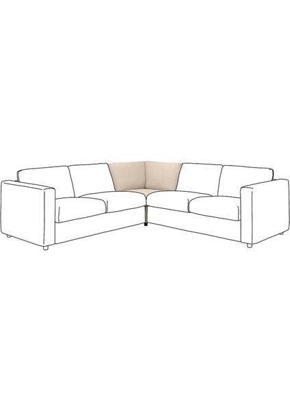 Köşe Kanepe Ünitesi Kılıfı, Hallarp Bej fiyatları