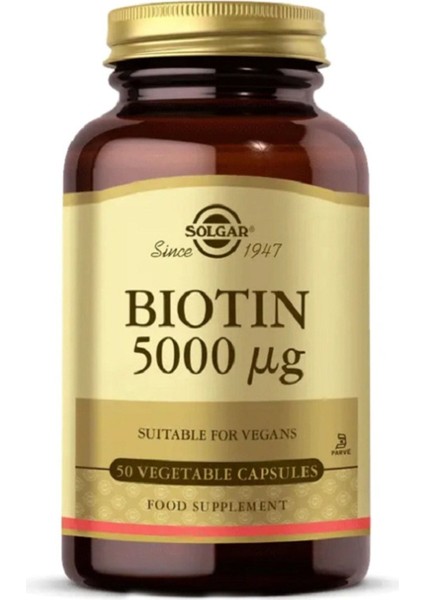 Biotin 5000 Mg - 50 Bitkisel Kapsül fiyatları