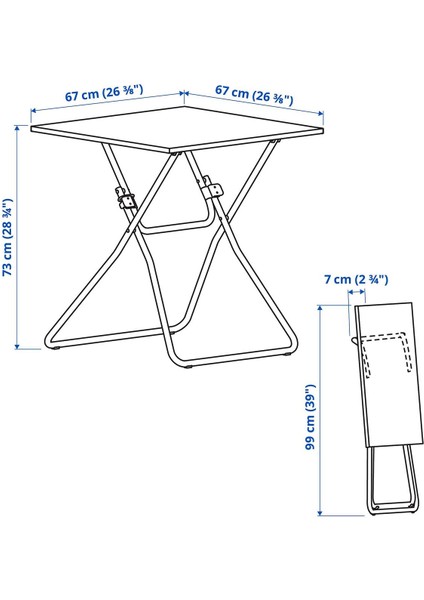 Mutfak Masası Takımı, Siyah-Beyaz, 2 Tabureli, Katlanabilir modelleri