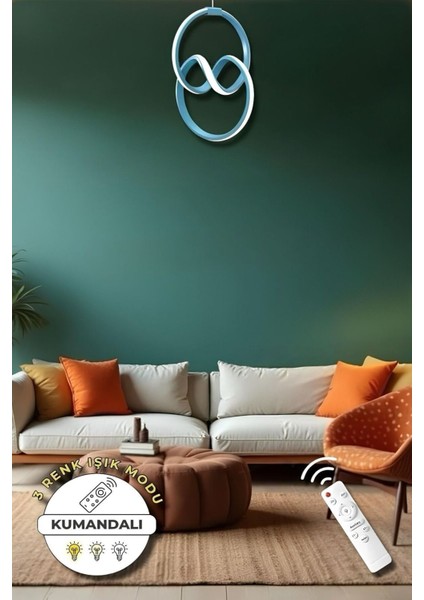 Eva Mavi Kumandalı 3 Renk Modern Sarkıt LED Avize fiyatları