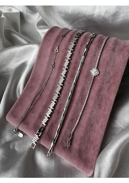 Vıp Seri Gümüş Renk 4’lü Çelik Bileklik & Şahmeran Seti - Kararma Yapmaz fırsatları