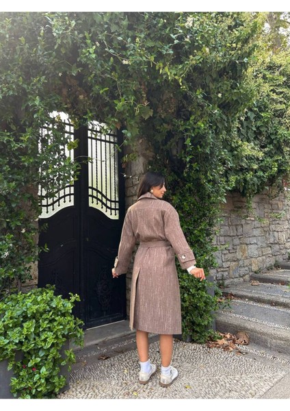 Kuşaklı Kruvaze Yaka Astarlı Kabanlar fiyatları