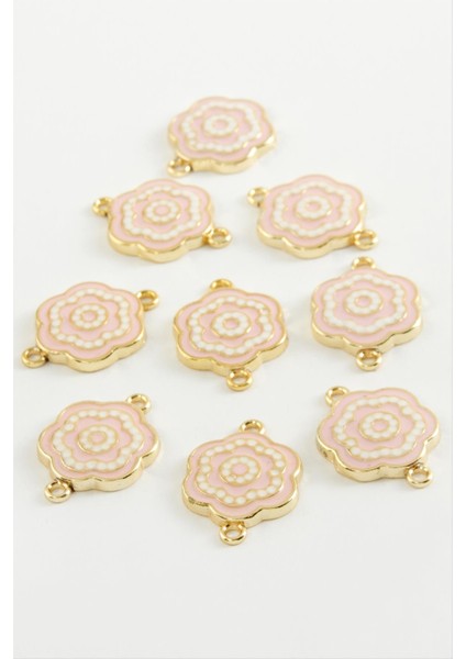 Wizard Çiçek Çift Kulplu Mineli Bileklik ve Kolye Ucu Aparatı 1 Adet-Pembe fiyatları