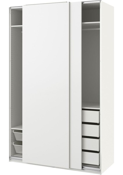 Pax Sürgü Kapaklı Gardırop, Beyaz, 150X66X236 cm