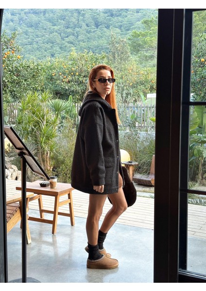 Orijinal Marka Kısa Kalın Astarlı Teddy Kaban Mont Ceket Ithal Kumaş