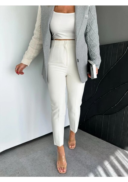 Zr Model Orijinal Marka Fileto Detaylı Kumaş Pantolon Dar Paça Pantolon fiyatları