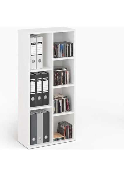 Kitaplık Ofis Dolabı Çok Amaçlı Raf 7 Bölmeli