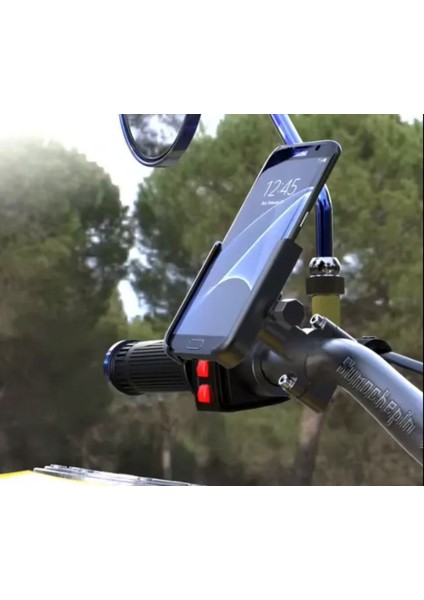 Forza 250 Için Tam Uyumlu Aluminyum Darbe Emici Motosiklet Için Telefon Tutucu Motor fiyatları