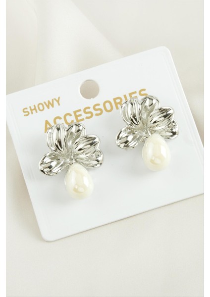 Çiçek Damla Trend Inci Küpe