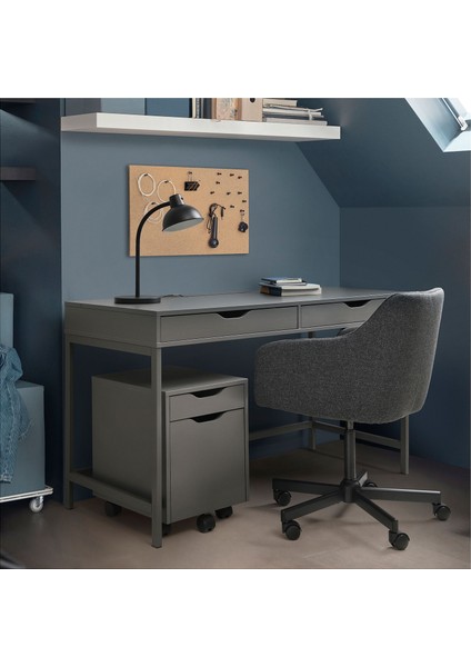 Çalışma Masası, Koyu Gri, 132X58 cm fırsatları