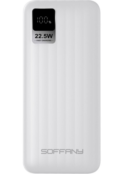 AG03-001 10.000 mAh P.Bank 22.5W 2 Type-C + 1 USB Çıkışlı Beyaz indirimleri