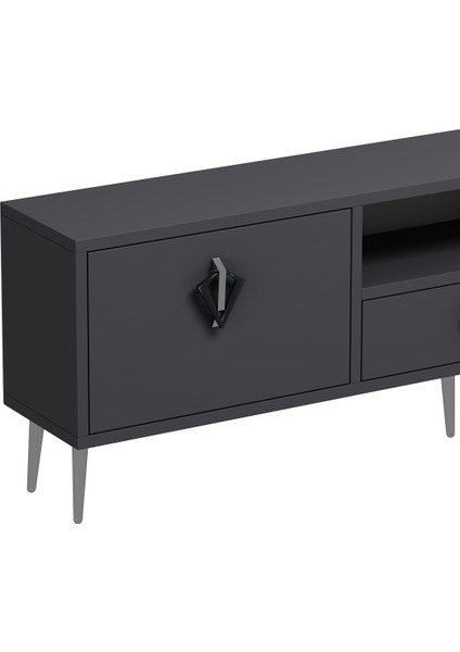 1312DROPCT-32 Tv Sehpası Antrasit-Gümüş fırsatları