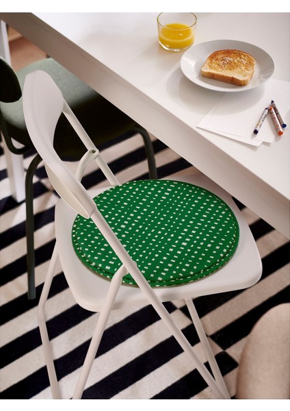 Sandalye Minderi, Yeşil-Beyaz, 36 cm fiyatları