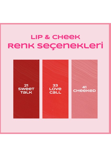 41 Cheeked Lip&Cheek Parlatıcısı Doğal Görünüm ve Parlak Etki ile fiyatları