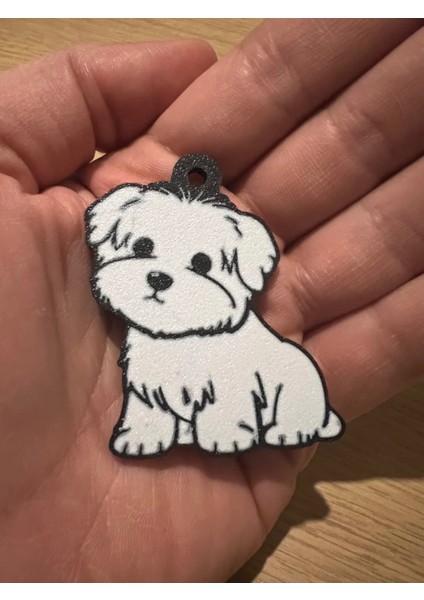 Sevimli Malta Köpeği Anahtarlık - Çanta Aksesuar