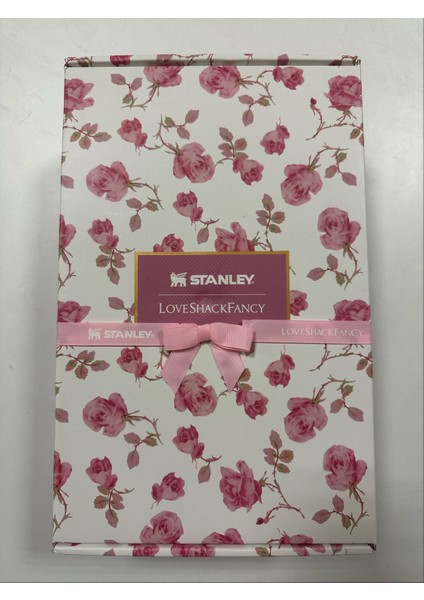 Loveshackfancy Desenli 1.18L Termos Bardak – Pembe Güllü, Pipetli (Quencher H2.0) fırsatları