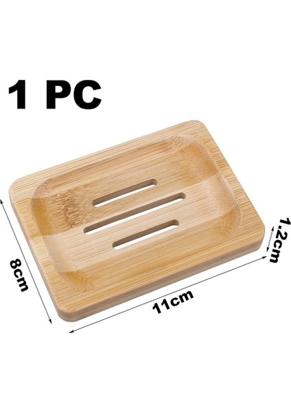 Dikdörtgen Bambu Katı Sabunluk