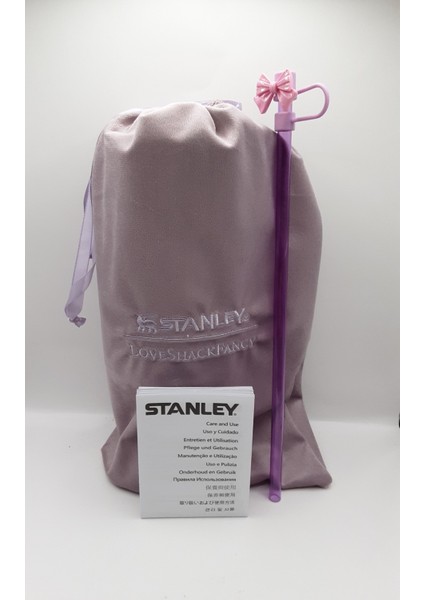 Loveshackfancy Desenli 1.18L Termos Bardak – Lila, Pipetli (Quencher H2.0) fiyatları