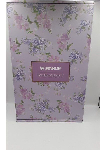 Loveshackfancy Desenli 1.18L Termos Bardak – Lila, Pipetli (Quencher H2.0) modelleri