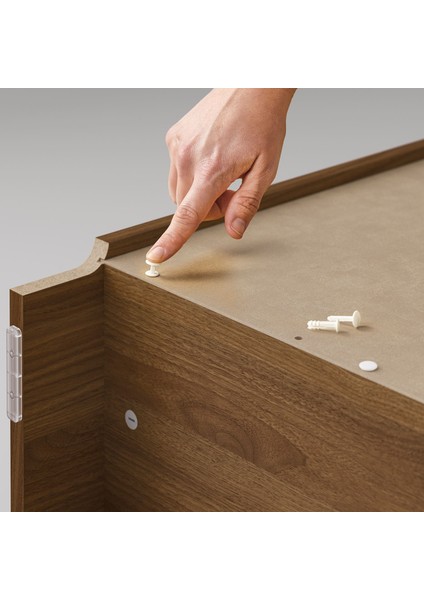 Cam Kapaklı Kitaplık, Kahverengi Ceviz Görünüm, 120X30X202 cm fırsatları