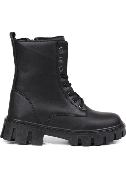 Kadın Siyah Postal Bot – Kalın Taban Fermuarlı Bağcıklı Rahat Günlük Şık ve Dayanıklı fırsatları