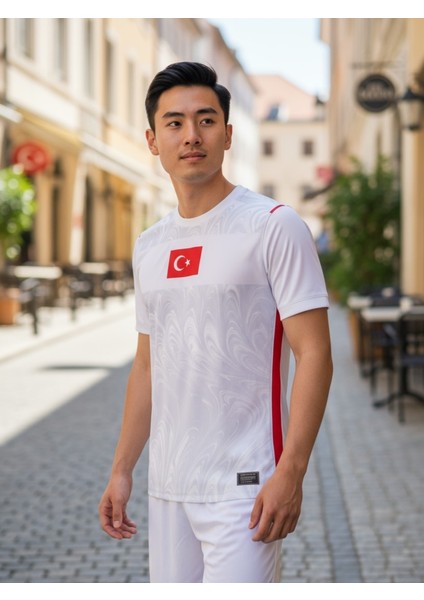 Isme Özel Yazdırmalı Türkiye Beyaz Milli Takım T-Shirt Halı Saha Forması modelleri