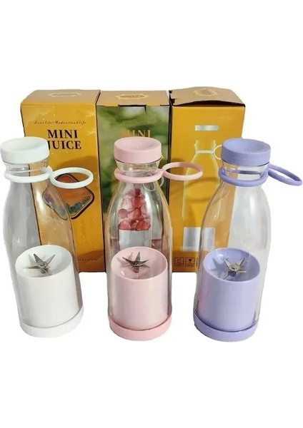 Taşınabilir Mini Şarjlı Blender Meyve Sıkacağı Smoothie Shake Yapıcı B-008 (5264)