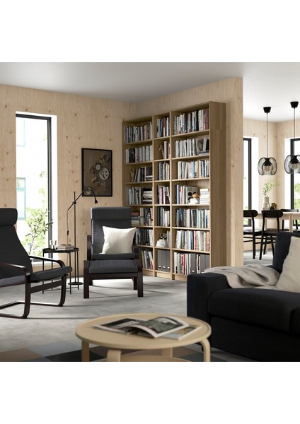 Kitaplık, Meşe Görünümlü, 200X28X237 cm modelleri