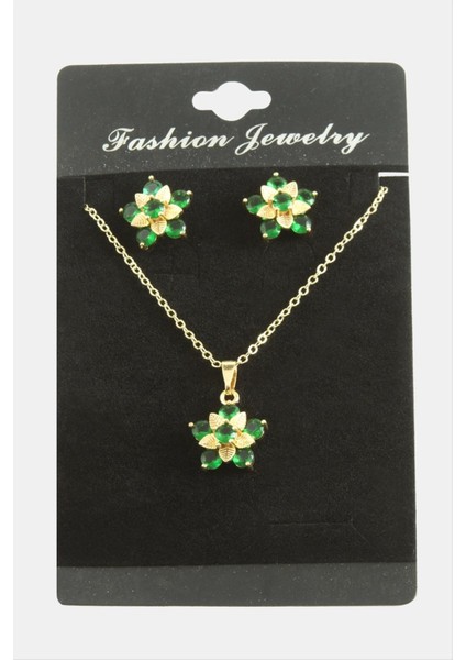 Çiçek Zirkon Taşlı Set Kolye fiyatları