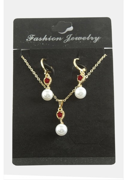 Damla Inci Zirkon Taşlı Set Kolye