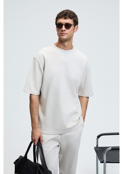 BARNABY Erkek Kolu ve Pantolon Cebi Süs Etiket Detaylı Yuvarlak Yaka Gri Alt-Üst Takım fiyatları