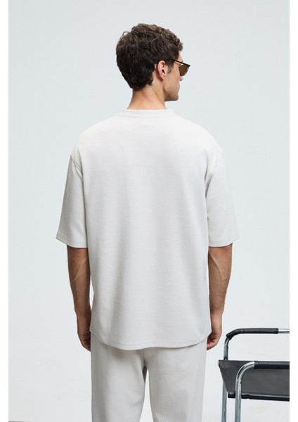 BARNABY Erkek Kolu ve Pantolon Cebi Süs Etiket Detaylı Yuvarlak Yaka Gri Alt-Üst Takım indirimleri