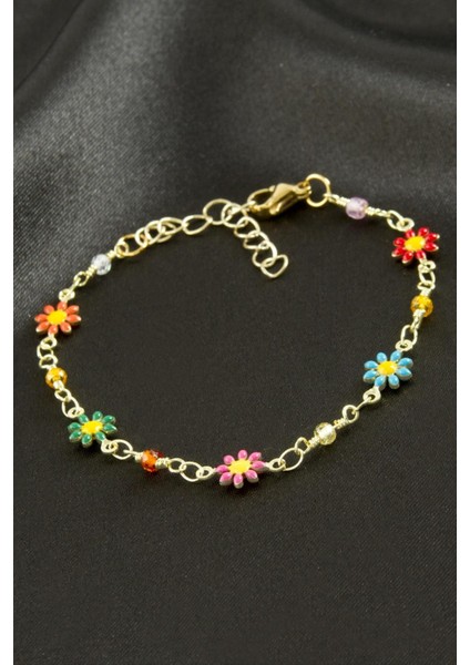 Papatya Mineli Çelik Bileklik modelleri