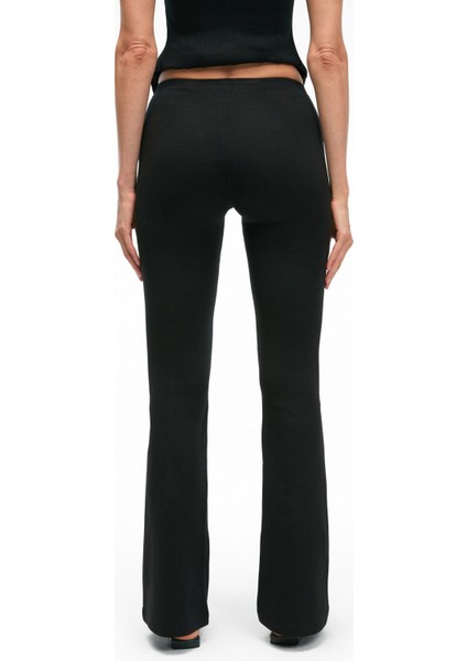 KALYYSIA Kadın Yüksek Bel Geniş Paçalı Slim Fit Siyah Pantolon indirimleri