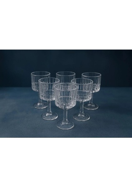 6 Lı Cam Ayaklı Kahve Yanı Su Bardağı Bardak 85ML fiyatları