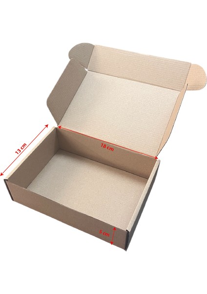 E-Ticaret Karton Kargo Kutusu 18 x 13 x 5 cm 100 Adet