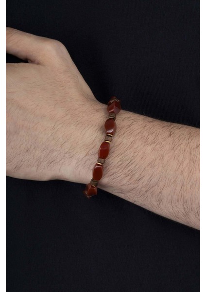 8 mm Akik Taşı Klasik Model Erkek Doğal Taş Bileklik fiyatları