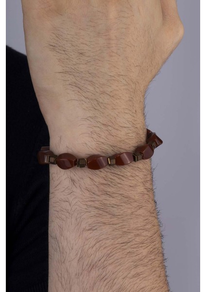 8 mm Akik Taşı Klasik Model Erkek Doğal Taş Bileklik modelleri