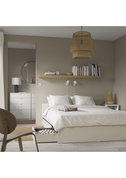 Çift Kişilik Karyola, Beyaz, 160X200 Cm, 2 Çekmeceli modelleri